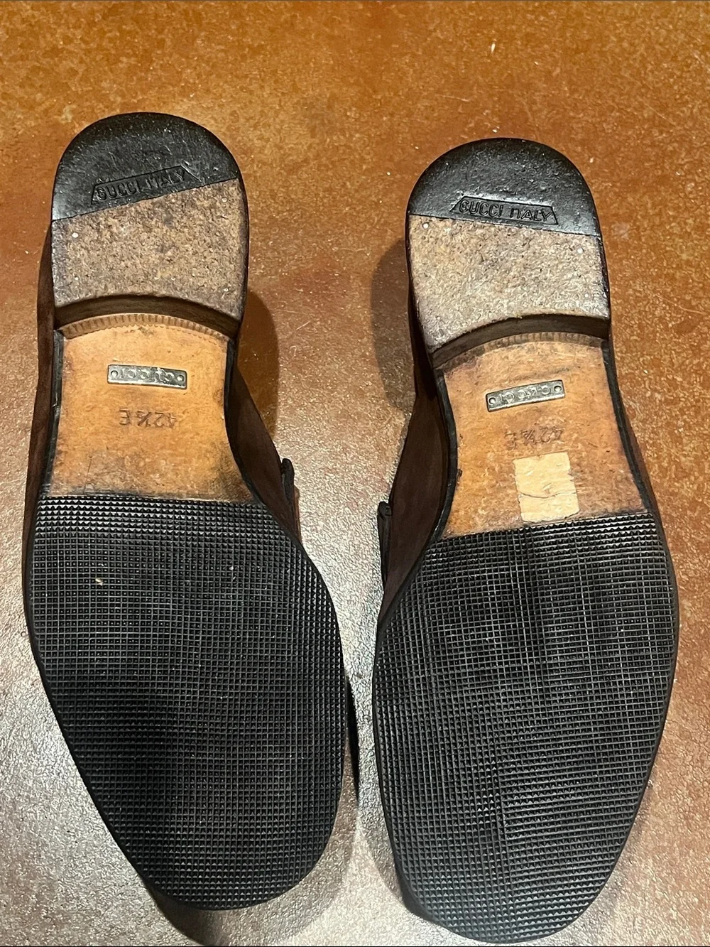 Gucci Brown Suede Horsebit Loafers